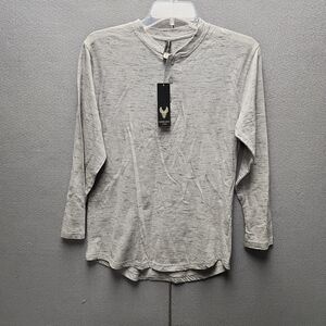 Hawk's Bay Gray Long Sleeve Henley Shirt
